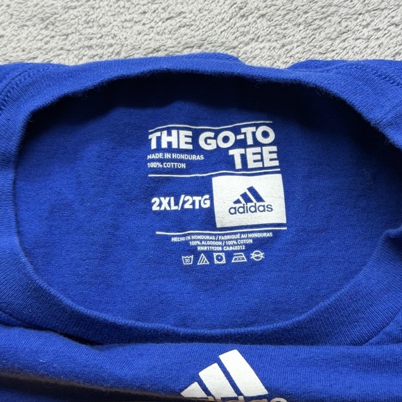 Golden State Warriors Shirt Mens 2XL‎ Blue NBA Basketball Adidas 73 Wins Tee - Picture 5 of 6